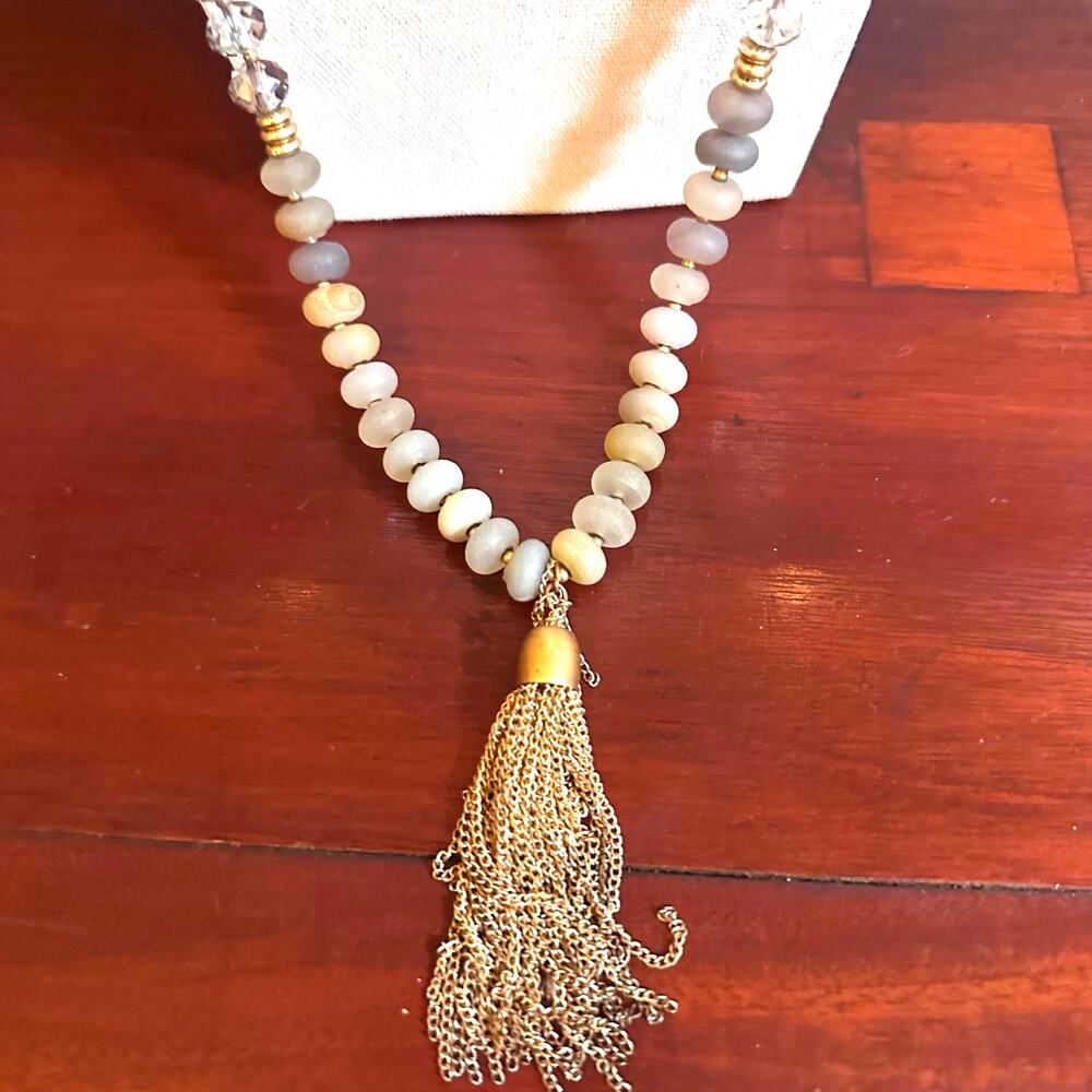LOFT Beaded  Western Necklace Boho 32" Long Coastal Cowgirl Boho Casual Jewelry